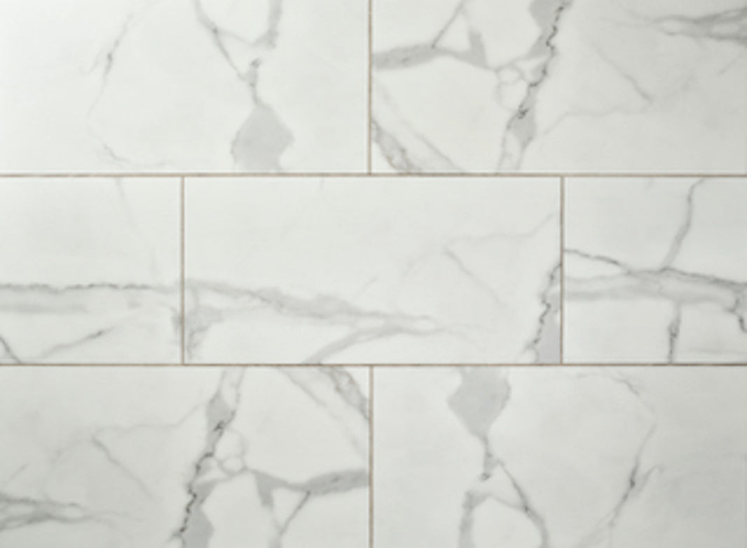 Textures Stone LVT - Carrera White - 304.8mm × 609.6mm