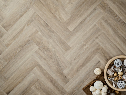 Elements Inspirations LVT Herringbone - Limed Oak EIH03 - 95mm x 380mm