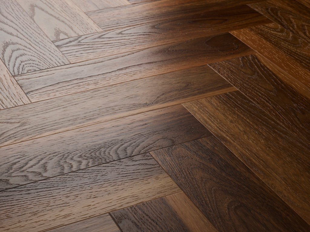 Textures LVT - Warm Walnut Herringbone - 95mm × 380mm