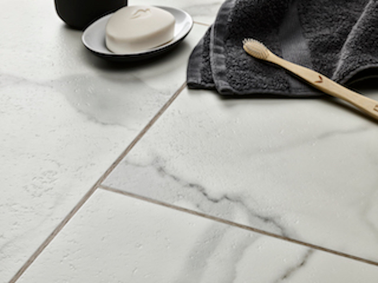 Textures Stone LVT - Carrera White - 304.8mm × 609.6mm