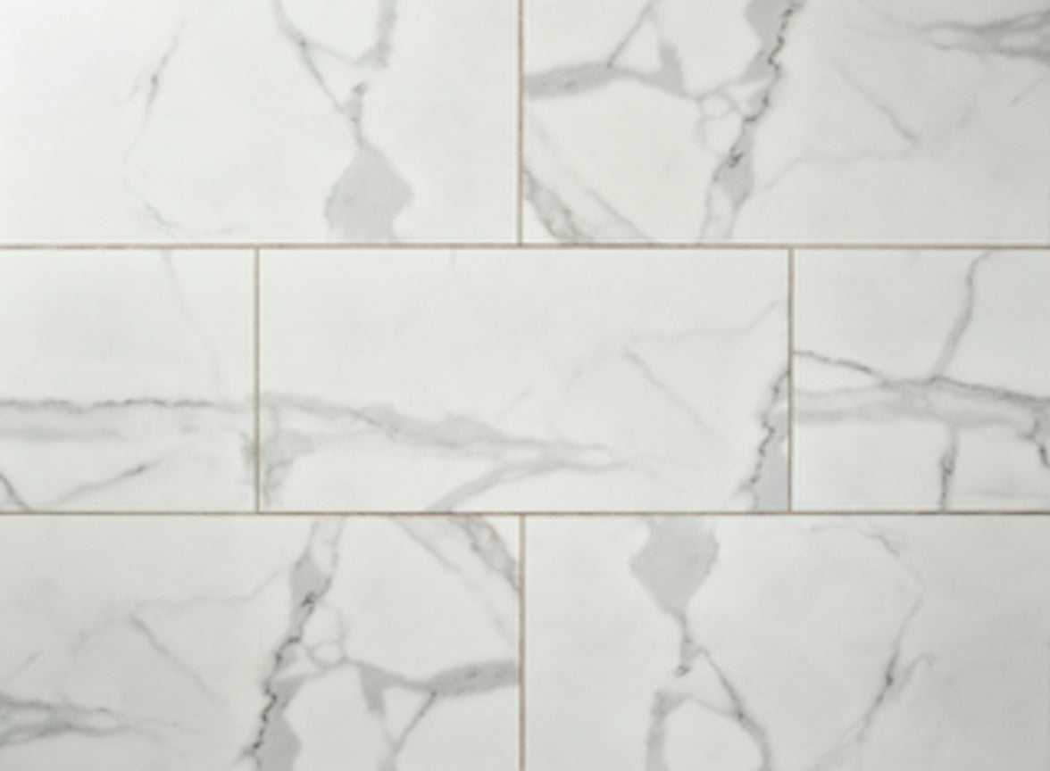Textures Stone LVT - Carrera White - 304.8mm × 609.6mm