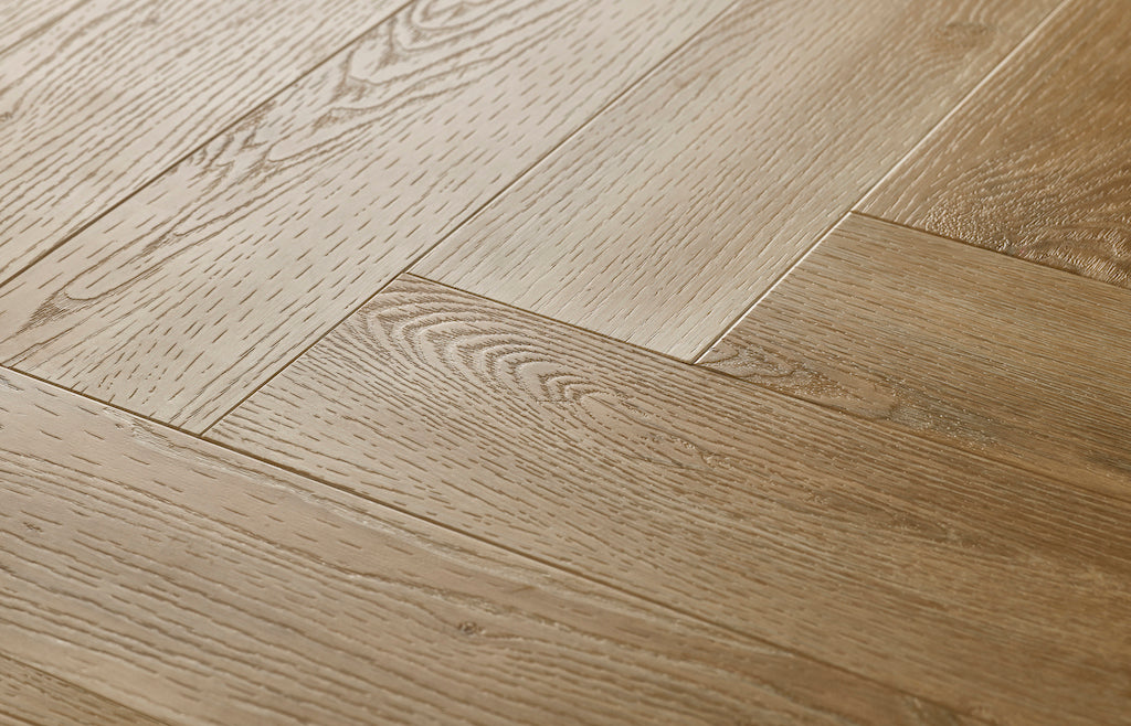 Textures LVT - Washed Oak Herringbone - 95mm × 380mm
